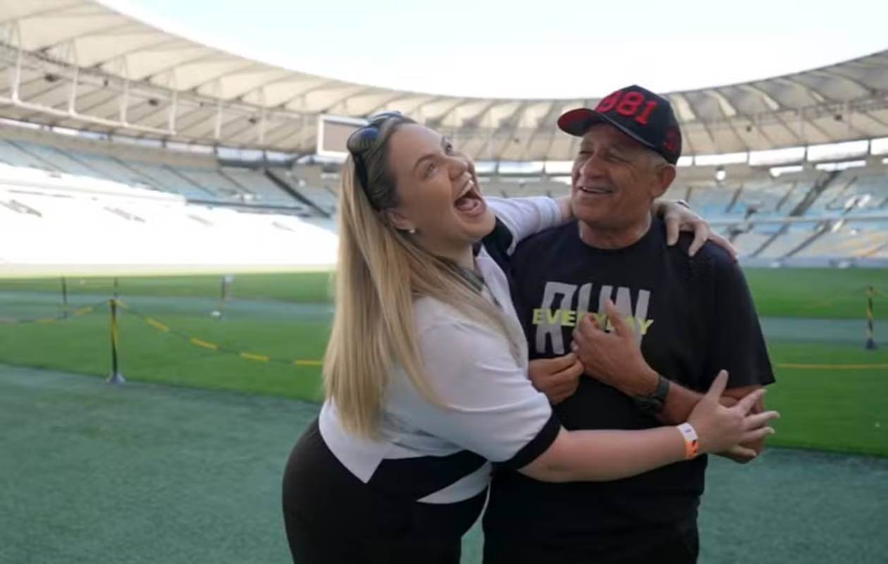 Nunes e sua filha Lívia