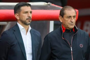 Emiliano e o pai Ramón Díaz