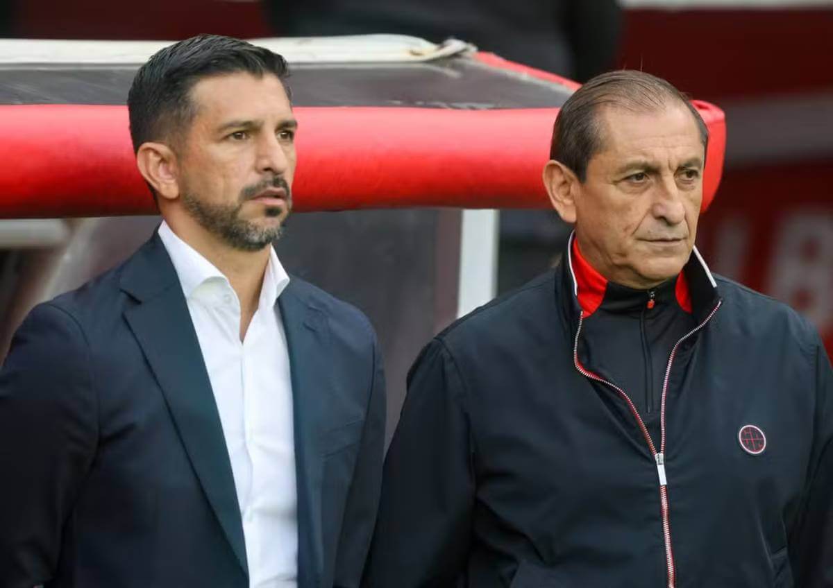 Emiliano e o pai Ramón Díaz