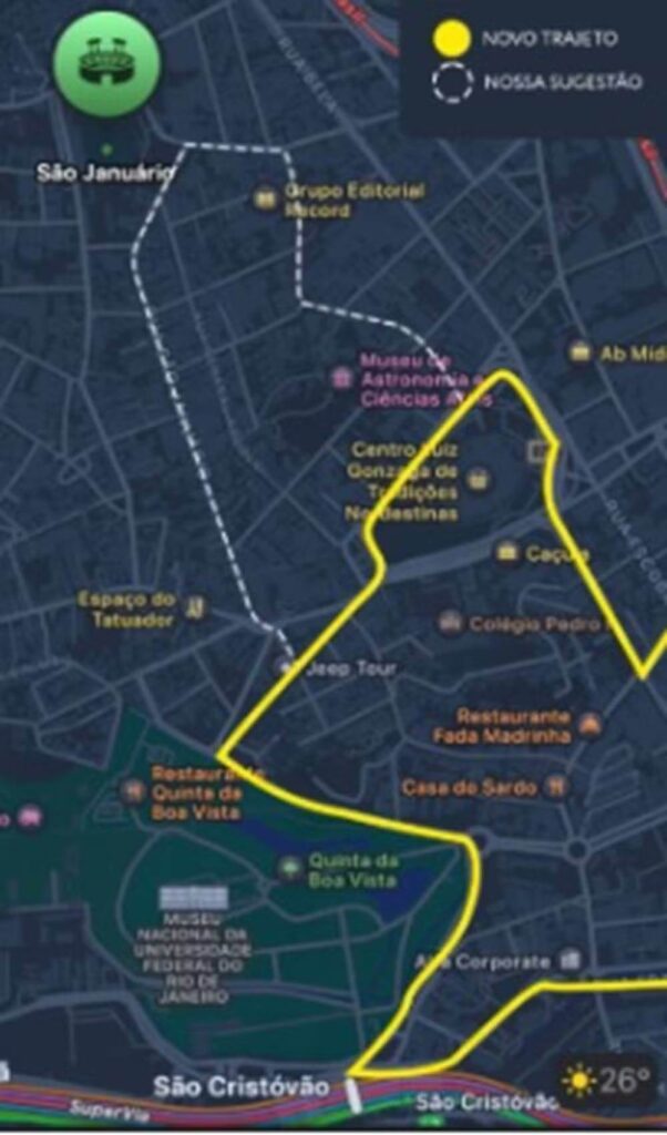 Linha amarela é o projeto de extensão da linha do VLT