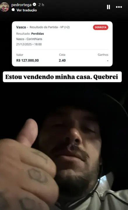 Ortega perdeu dinheiro com o Vasco na final da Copa do Brasil