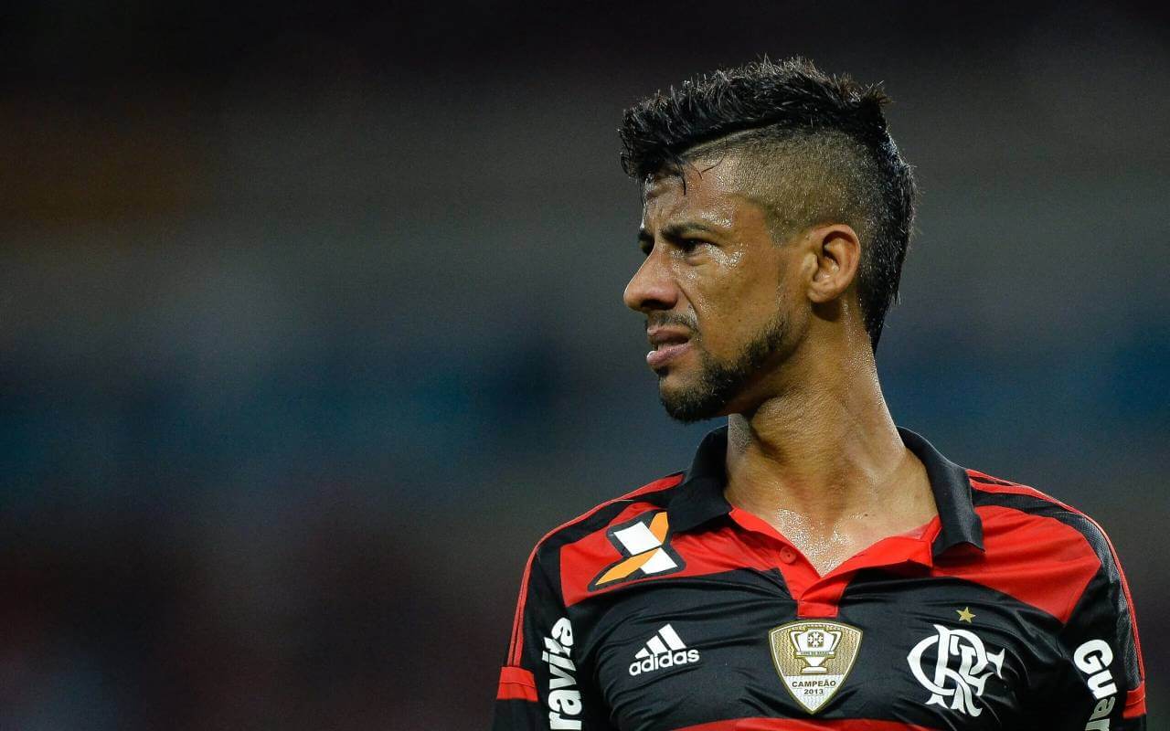 Léo Moura quando jogava pelo Flamengo