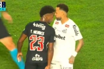 Neymar e Thiago Mendes em Santos x Vasco