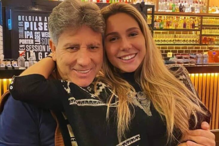 Renato Gaúcho e sua filha Carol Portaluppi