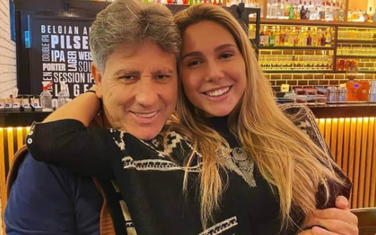 Renato Gaúcho e sua filha Carol Portaluppi
