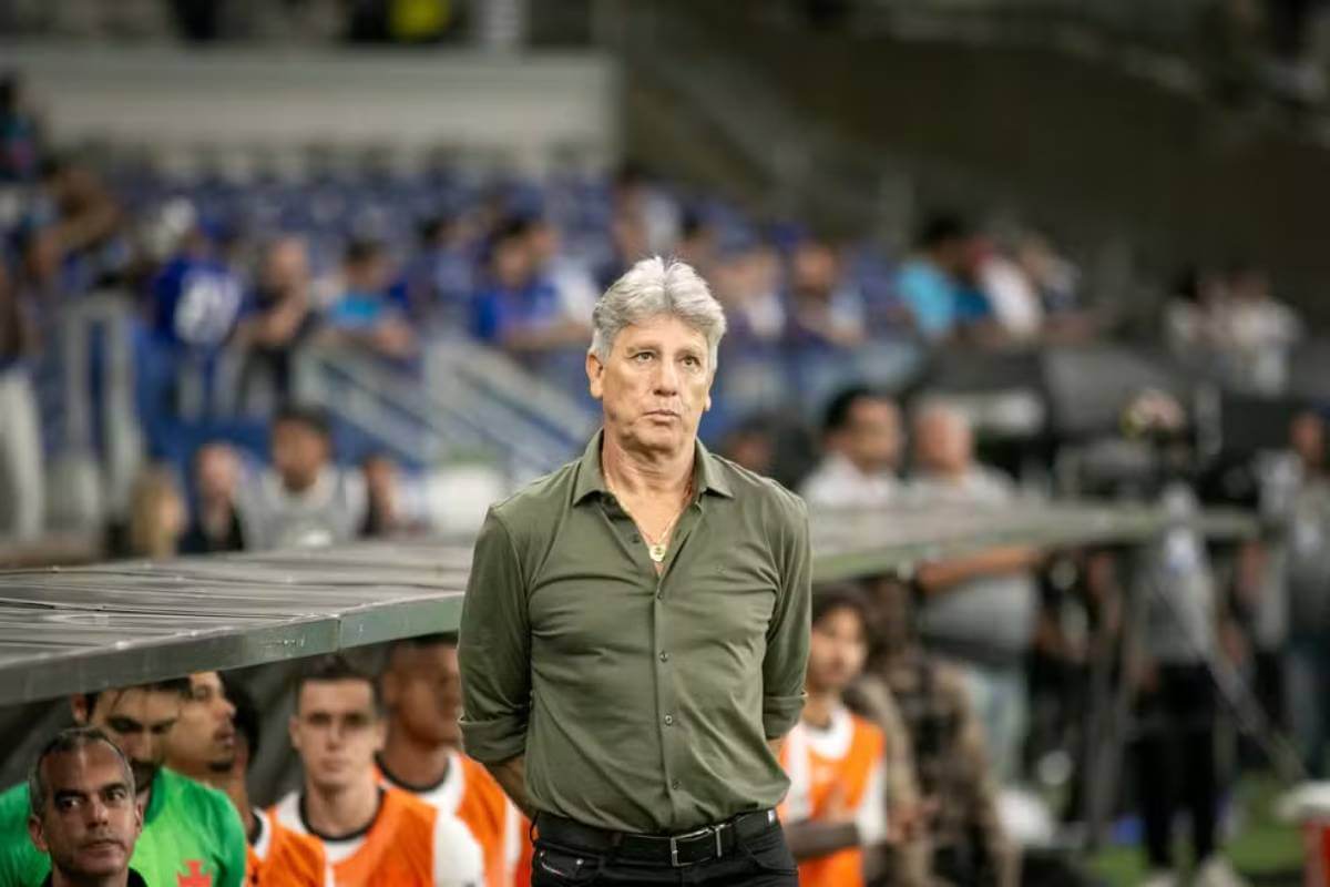 Renato Gaúcho em Cruzeiro x Vasco no Mineirão