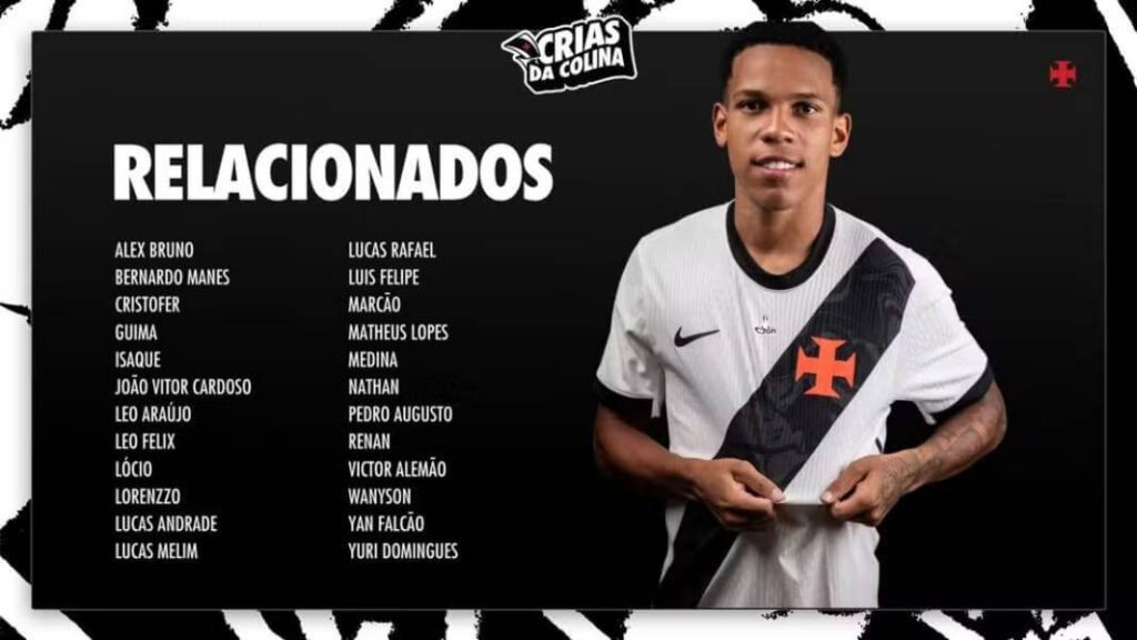 Principais jogadores não foram relacionados pelo Vasco