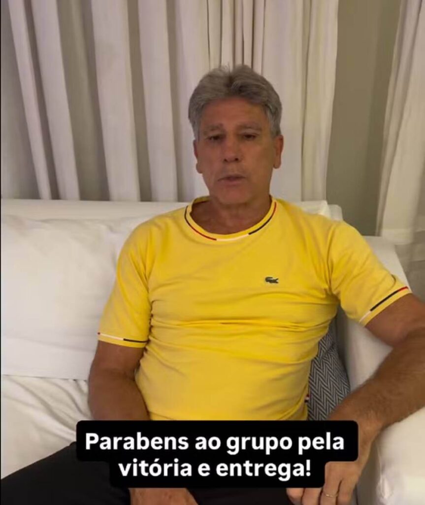 Renato Gaúcho comemora vitória do Vasco contra o Olimpia