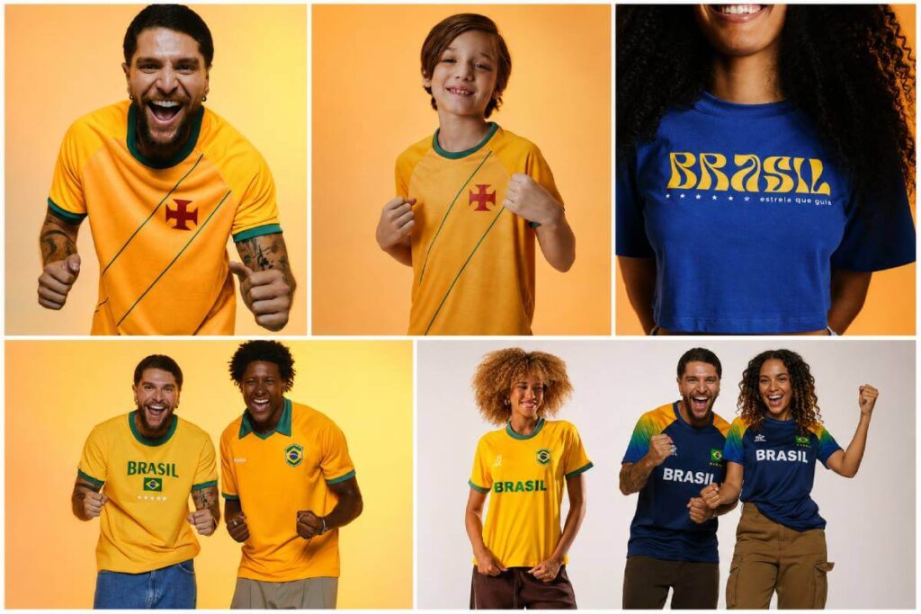 Camisas do Vasco para torcer pelo Brasil na Copa do Mundo