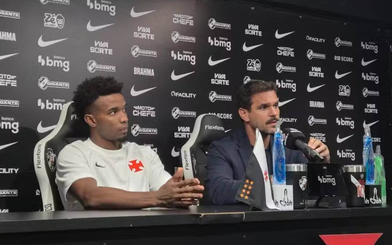 Thiago Mendes e Admar Lopes em coletiva