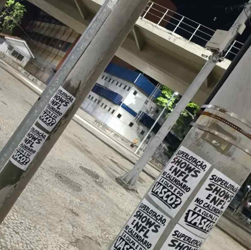 Protesto da torcida do Vasco contra o veto ao Maracanã