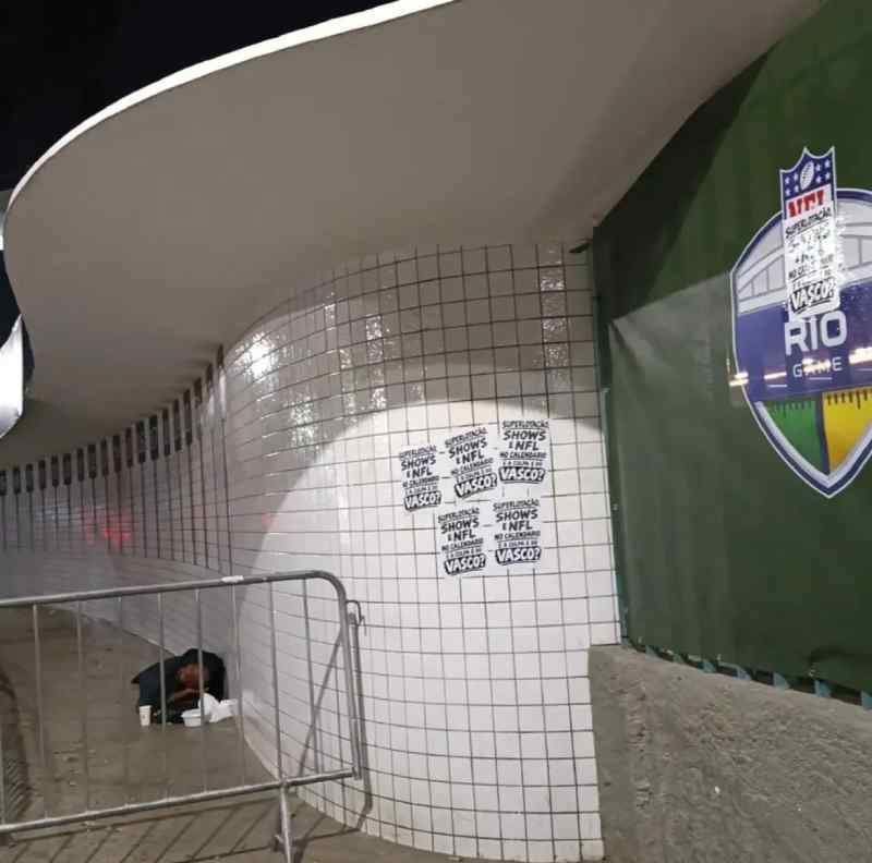 Protesto da torcida do Vasco contra o veto ao Maracanã