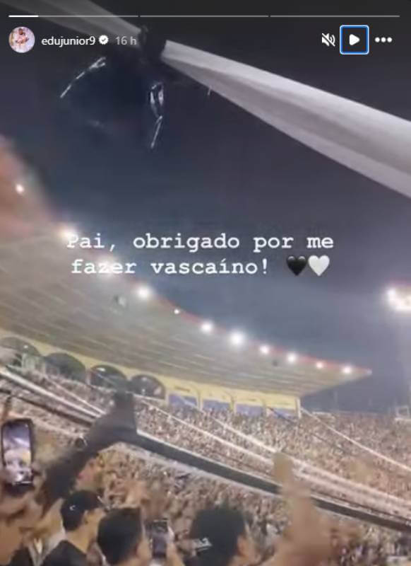 Edu em jogo do Vasco contra o Santa Fe