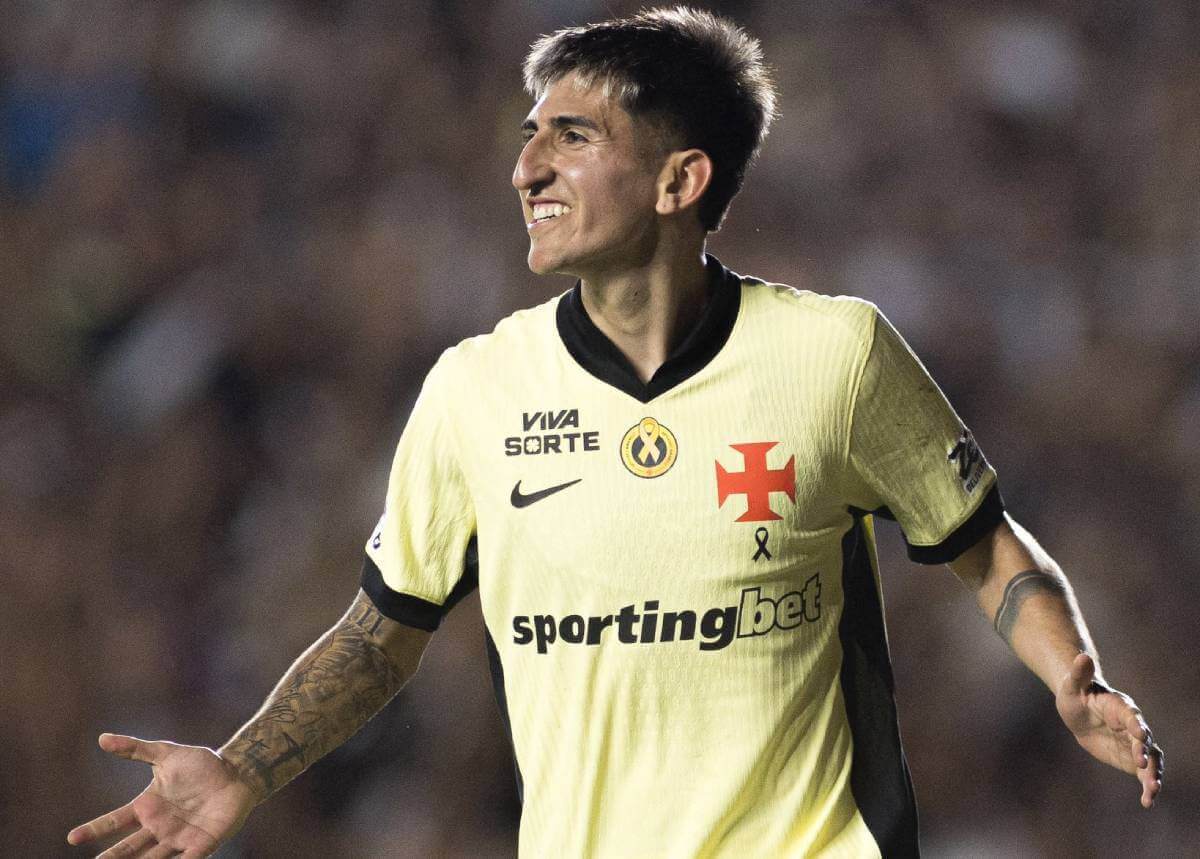 Lescano comemora 1º gol pelo Vasco