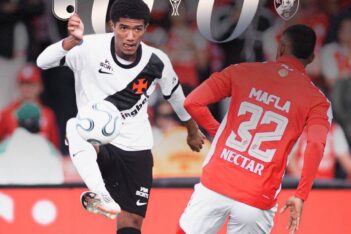 Ramon Rique em Santa Fe x Vasco pela Sul-Americana