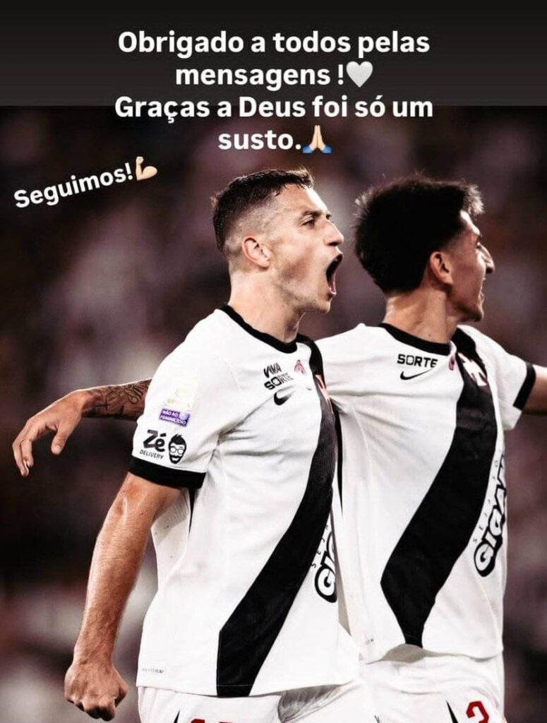 Bruno Duarte tranquiliza torcida após susto