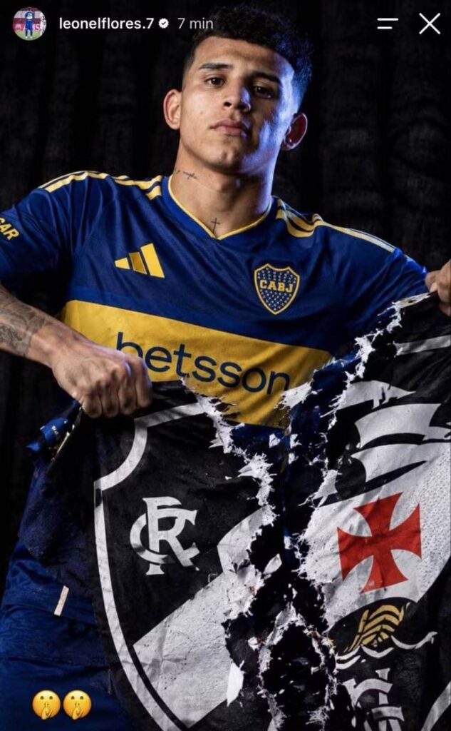 Montagem de Leonel Flores rasgando escudo do Vasco